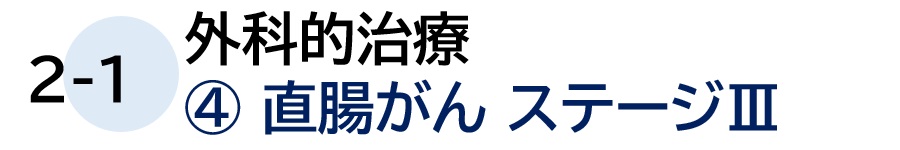 外科的治療 ④ 直腸がん ステージⅢ