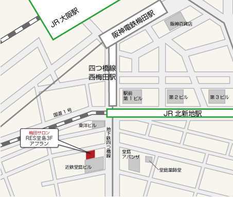 梅田サロン地図