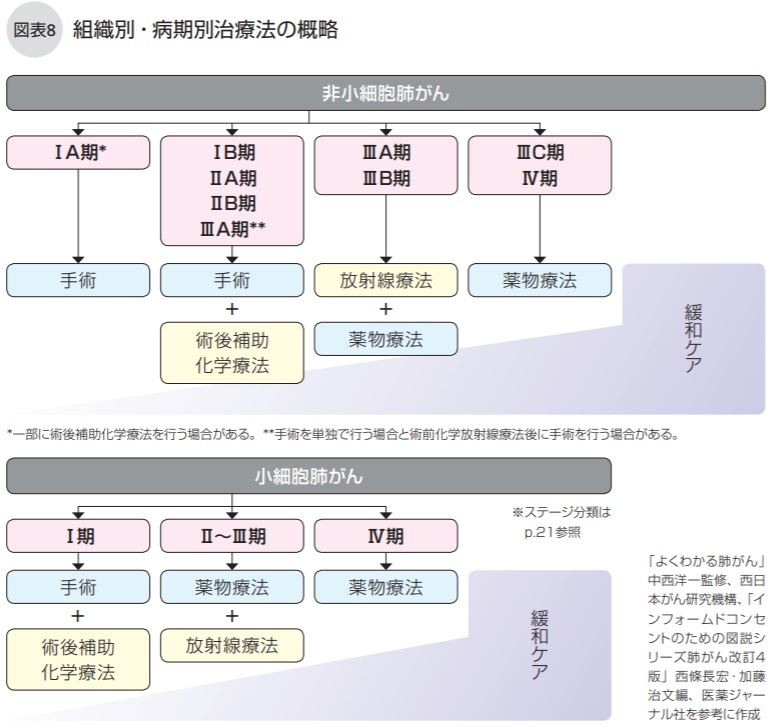 組織別・病期別治療法の概略