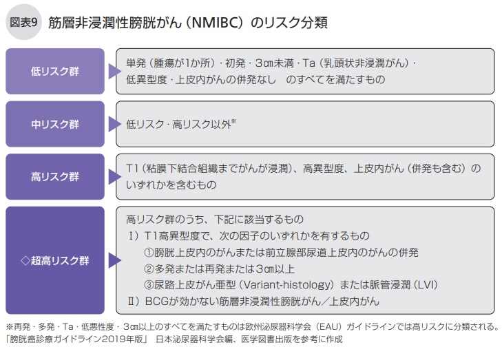 筋層非浸潤性膀胱がん(NMIBC)のリスク分類