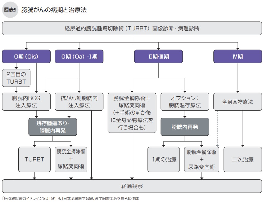 膀胱がんの病期と治療法